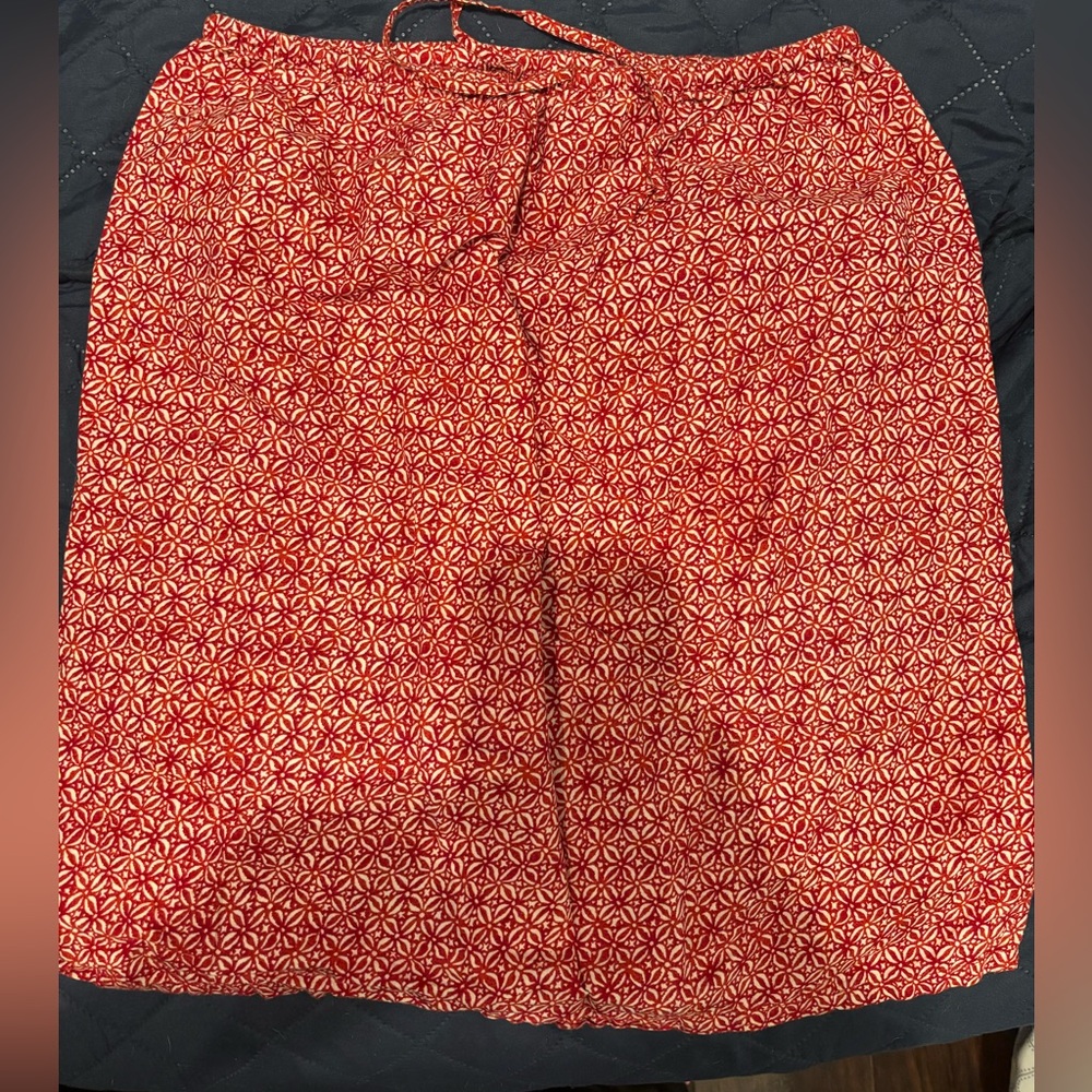 Red Patterned Women's Skirt